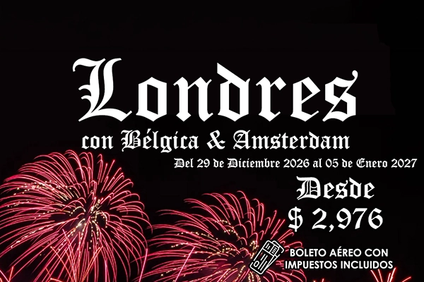 Londres con Bélgica y Ámsterdam en fin de año