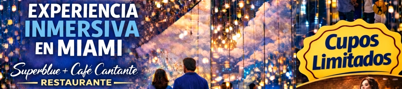 Arte Inversivo Superblue Miami y Café Cantante Restaurant